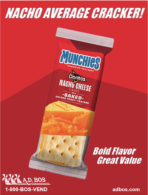 Munchies Doritos Nacho Cheese sandwich crackers from AD Bos Vending Services West Michigan Markets and Coffee